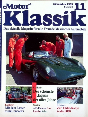 Deckblatt Motor Klassik (11/1989)